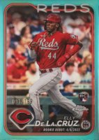 2024 Topps Chrome Update #USC150 Elly de La Cruz Aqua Refractor Baseball Card