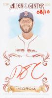 2015 Topps Allen & Ginter Baseball Framed Autographs #AGADPE Dustin Pedroia Red Ink Baseball Card
