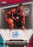 2023 Topps Chrome Certified Rookie Autographs #CRASH Scoot Henderson Basketball Card
