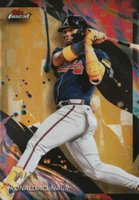 2024 Topps Finest #195 Ronald Acuna Jr. Gold Refractor Baseball Card