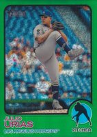 2022 Topps Heritage #337 Julio Urias Chrome-Green Refractor Baseball Card
