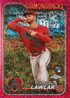 2024 Topps Chrome #229 Jordan Lawlar Magenta Speckle Refractor Baseball Card