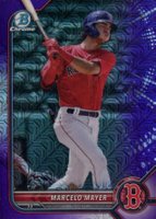 2022 Bowman Mega Box Chrome #237 Marcelo Mayer Purple Refractor Baseball Card