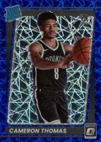 2021 Panini Donruss Optic #153 Cameron Thomas Blue Velocity Basketball Card