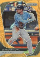 2020 Panini Prizm #37 Brandon Lowe Neon Orange Prizm Baseball Card