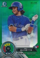 2018 Bowman Scouts' Top 100 Chrome #BTP12 Bo Bichette Green Refractor Baseball Card