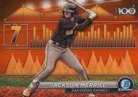 2024 Bowman Scouts' Top 100 #BTP7 Jackson Merrill Orange Refractor Baseball Card