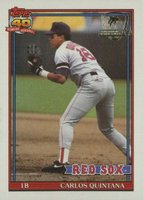 1991 Topps Desert Shield #206 Carlos Quintana Baseball Card