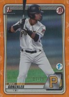 2020 Bowman Draft 1st Edition #BD81 Nick Gonzales Orange Foil Baseball Card