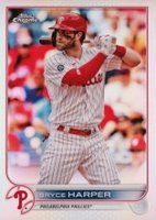 2022 Topps Chrome #220 Bryce Harper Refractor Baseball Card
