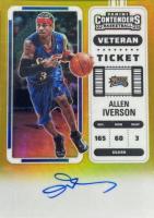 2022 Panini Contenders Veteran Ticket Autographs #VTAIP Allen Iverson Premium Edition-Gold Basketball Card