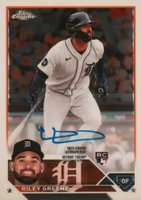2023 Topps Chrome Rookie Autograph #RARG Riley Greene Baseball Card