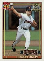 1991 Topps Desert Shield #52 Francisco Oliveras Baseball Card