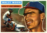 1956 Topps #55 Wally Moon White Back Baseball Card