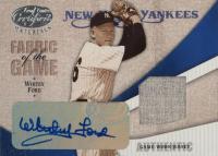 2004 Leaf Certified Materials Fabric of the Game #FG123 Whitey Ford Autograph Baseball Card