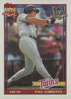 1991 Topps Desert Shield #654 Paul Sorrento Baseball Card