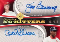2005 Ultimate Signature No-Hitters Dual Autograph #NO-BG Bob Gibson/Jim Bunning Baseball Card