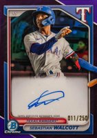 2024 Bowman Chrome Prospect Autographs #CPASW Sebastian Walcott Purple Refractor Baseball Card