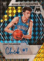2022 Panini Mosaic Rookie Autographs Mosaic #RAHOL Chet Holmgren Black Gold Basketball Card