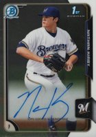 2015 Bowman Chrome Draft Pick Autograph #BCANK Nathan Kirby Baseball Card