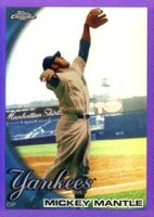 2010 Topps Chrome #7 Mickey Mantle Purple Refractor Baseball Card