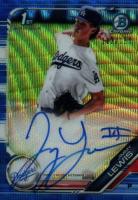 2019 Bowman Draft Chrome Draft Picks Autograph #CDAJL Jimmy Lewis Blue Wave Refractor Baseball Card