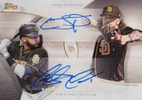 2020 Topps on Demand Dynamic Duals #6-A Chris Paddack/Fernando Tatis Jr Autograph Baseball Card