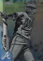 2020 Topps Chrome #112 Ronald Acuna Jr. Negative Refractor Baseball Card