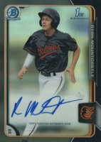 2015 Bowman Chrome Draft Pick Autograph #BCARMO Ryan Mountcastle Black Refractor Baseball Card