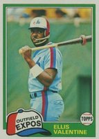 1981 Topps #445 Ellis Valentine Baseball Card