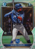 2023 Bowman Chrome Prospects #BCP17 Austin Charles Lunar Glow Refractor Baseball Card