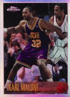 1996 Topps Chrome #105 Karl Malone Refractor Basketball Card