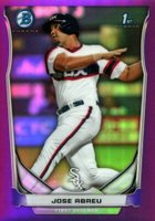 2014 Bowman Prospects  #BP17 Jose Abreu Purple Ice Baseball Card