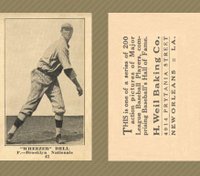 1917 Weil Baking Co. #41 Wheezer Dell Baseball Card