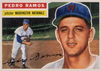 1956 Topps #49 Pedro Ramos White Back Baseball Card