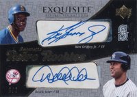 2007 Upper Deck Exquisite Collection Rookie Signatures Retro Rookie Duals Autographs #RR-GJ Ken Griffey Jr./Derek Jeter Baseball Card