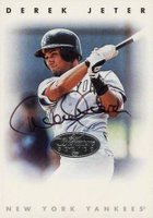1996 Leaf Signature Autographs # Derek Jeter Silver Baseball Card