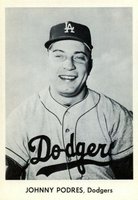 1958 Dodgers Team Issue # Johnny Podres Baseball Card
