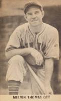 1961 Exhibits Wrigley HOF # Mel Ott Baseball Card