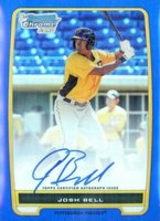 2012 Bowman Prospects #BCP79 Josh Bell Chrome-Blue Refractor-Autograph Baseball Card
