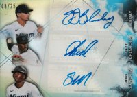 2021 Bowman Sterling Triple Refractor Autographs #JB Jazz Chisholm/Jesus Sanchez/JJ Bleday Baseball Card