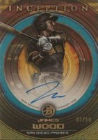 2022 Bowman Inception Prospect Autographs #PAJW James Wood Gold Foil Baseball Card
