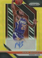 2018 Panini Prizm Rookie Signatures #RSMKB Mikal Bridges Gold Prizm Basketball Card