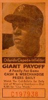 1958 San Francisco Call-Bulletin Giants # Orlando Cepeda Baseball Card