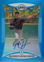 2008 Bowman Chrome Prospects #BCP120 Madison Bumgarner Blue Refractor-Autograph Baseball Card