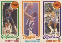 1980 Topps # Tyler/Thompson/Taylor Basketball Card