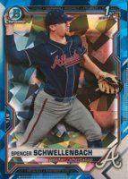 2021 Bowman Draft Chrome Sapphire Edition #BDC44 Spencer Schwellenbach Baseball Card