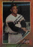 1997 Topps Willie Mays Finest #16 1962 Topps Reprint Refractor, w/Coating Baseball Card