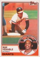 1983 Topps #634 Max Venable Baseball Card