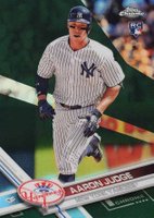 2017 Topps Chrome #169 Aaron Judge Running-Green Refractor Baseball Card